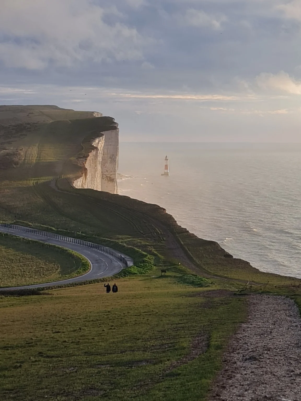 Beachy Head cliffs and the offshore lighthouse